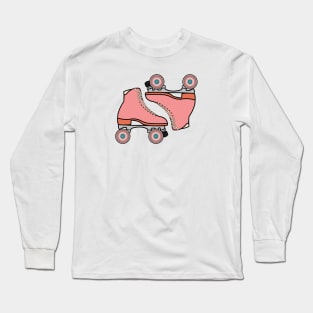 Mid Century Inspired Roller Skates Design Long Sleeve T-Shirt